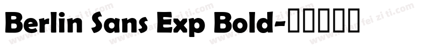 Berlin Sans Exp Bold字体转换